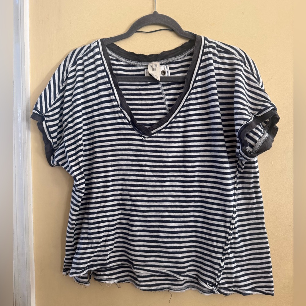 We The Free Navy and White Striped Top, small